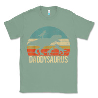 Sage daddy dinosaur daddysaurus 3 three kids xmas christmas gift t shirt Classic Tee - linhVisuals