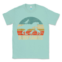 Seafoam daddy dinosaur daddysaurus 3 three kids xmas christmas gift t shirt Classic Tee - linhVisuals