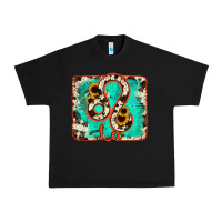 Black leo turquoise cowhide Urban Heavy Tee - RanaPortraitStore