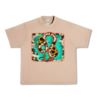 Burro leo turquoise cowhide Urban Heavy Tee - RanaPortraitStore