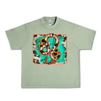 Oil Green leo turquoise cowhide Urban Heavy Tee - RanaPortraitStore