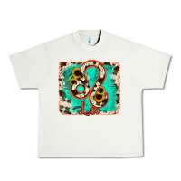 Pistachio leo turquoise cowhide Urban Heavy Tee - RanaPortraitStore