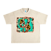 Sandshell leo turquoise cowhide Urban Heavy Tee - RanaPortraitStore