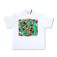 White leo turquoise cowhide Urban Heavy Tee - RanaPortraitStore