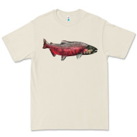 Bone Chinook Salmon Fish Illustrations Premium Tee - LillyAllenDesigns