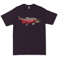 Plum Chinook Salmon Fish Illustrations Premium Tee - LillyAllenDesigns
