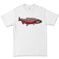 White Chinook Salmon Fish Illustrations Premium Tee - LillyAllenDesigns