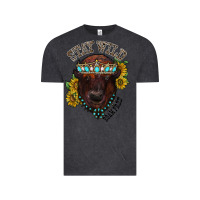 Vintage Black turquoise bison Vintage Tee - RacoonDesign