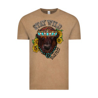 Vintage Coffee turquoise bison Vintage Tee - RacoonDesign