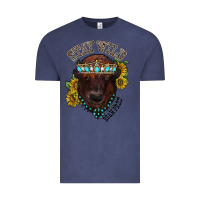 Vintage Denim turquoise bison Vintage Tee - RacoonDesign