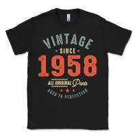 Black Vintage Since 1958 - 64th Birthday Retro Classic Classic Tee - linhVisuals