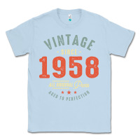Dusty Blue Vintage Since 1958 - 64th Birthday Retro Classic Classic Tee - linhVisuals