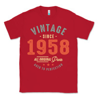 Red Vintage Since 1958 - 64th Birthday Retro Classic Classic Tee - linhVisuals