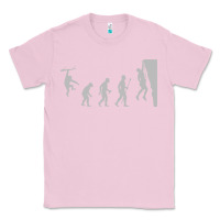Bubblegum Pink funny rock climbing evolution Classic Tee - linhVisuals