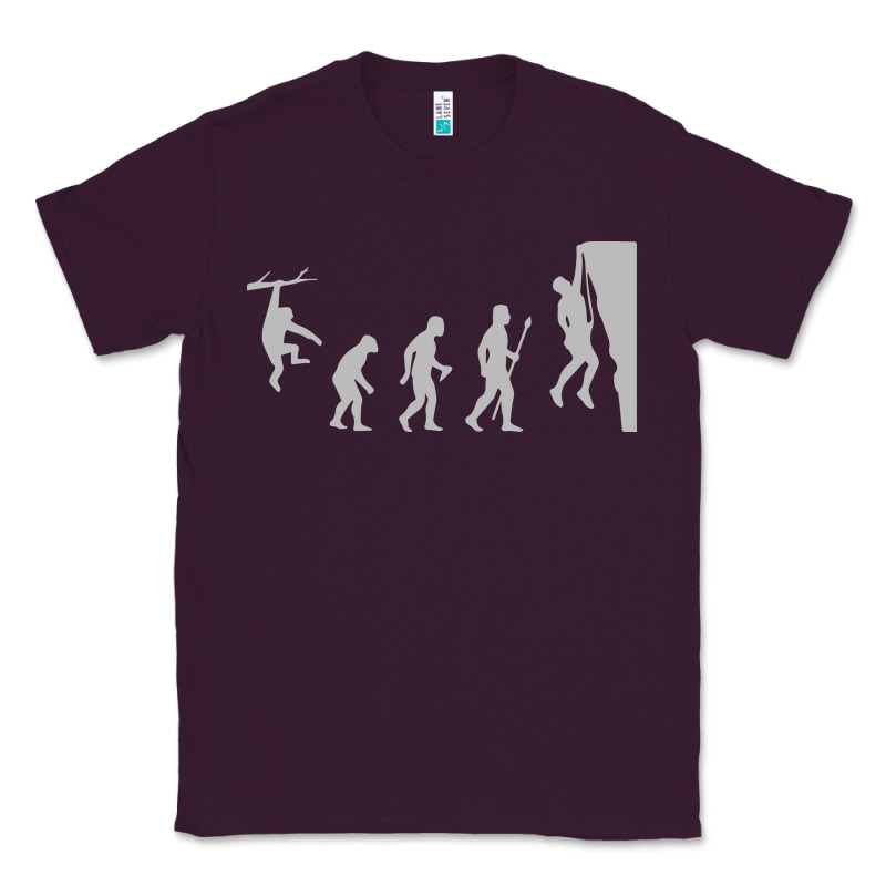 Funny Rock Climbing Evolution Classic Tee by linhVisuals | Teevron
