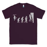 Plum funny rock climbing evolution Classic Tee - linhVisuals