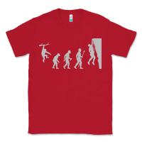 Red funny rock climbing evolution Classic Tee - linhVisuals