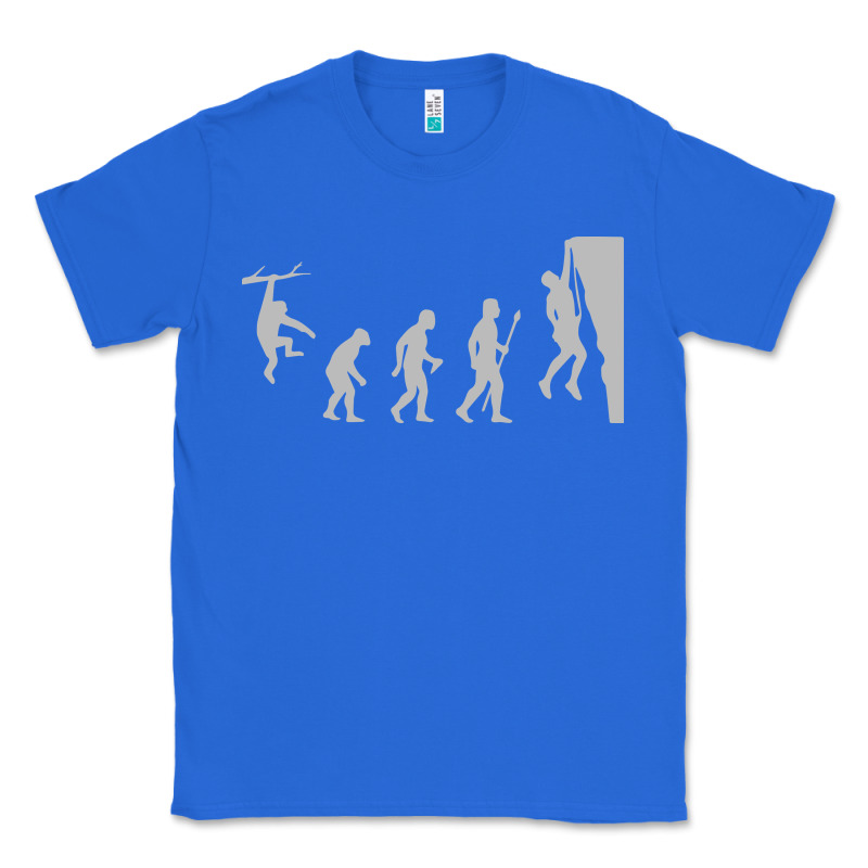 Funny Rock Climbing Evolution Classic Tee by linhVisuals | Teevron