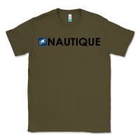 Army Green Nautique Boats Classic Tee - linhVisuals