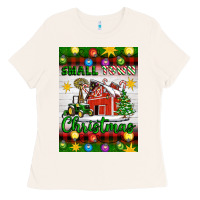 Bone Small Town Christmas Ladies Tee - Artiststas