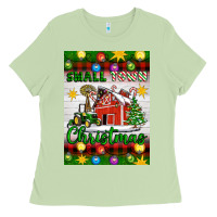 Matcha Small Town Christmas Ladies Tee - Artiststas