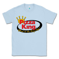 Dusty Blue Pizza King Cowboy Classic Tee - linhVisuals