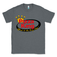 Charcoal Heather Pizza King Cowboy Classic Tee - linhVisuals
