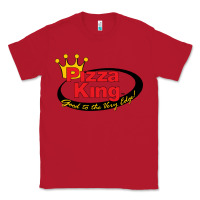 Red Pizza King Cowboy Classic Tee - linhVisuals