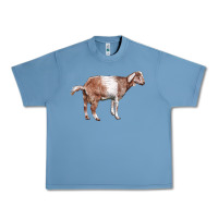 Pebble Blue Nubian Goat Urban Heavy Tee - LillyAllenDesigns