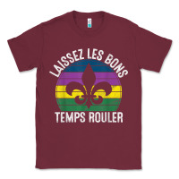 Burgundy laissez les bons temps rouler gift mardi gras masquerade t shirt Classic Tee - linhVisuals
