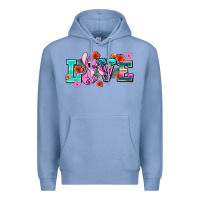 Colony Blue love stitch Premium Hoodie - AdoDesignShop