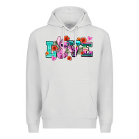 Dove Grey love stitch Premium Hoodie - AdoDesignShop