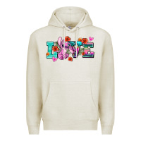 Oatmeal Heather love stitch Premium Hoodie - AdoDesignShop