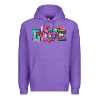 Purple love stitch Premium Hoodie - AdoDesignShop