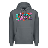 Rock love stitch Premium Hoodie - AdoDesignShop