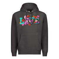 Smoke love stitch Premium Hoodie - AdoDesignShop