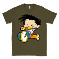 Army Green bobby on his bike   bobbys world Classic Tee - linhVisuals