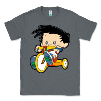 Charcoal Heather bobby on his bike   bobbys world Classic Tee - linhVisuals
