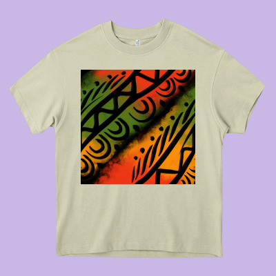African Tribal Seamless Pattern Heavy Core Tee Designed By Bundleandbundleshop