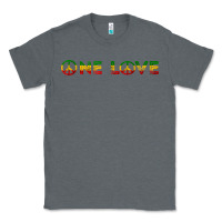 Charcoal Heather one love rasta reggae music rastafarian lover jamaica peace t shirt Classic Tee - linhVisuals