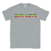 Heather Grey one love rasta reggae music rastafarian lover jamaica peace t shirt Classic Tee - linhVisuals