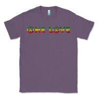 Lavender one love rasta reggae music rastafarian lover jamaica peace t shirt Classic Tee - linhVisuals