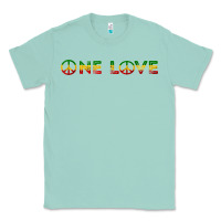 Seafoam one love rasta reggae music rastafarian lover jamaica peace t shirt Classic Tee - linhVisuals