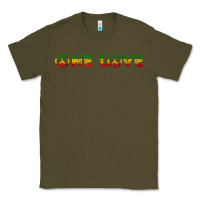 Army Green one love rasta reggae music rastafarian lover jamaica peace t shirt Classic Tee - linhVisuals