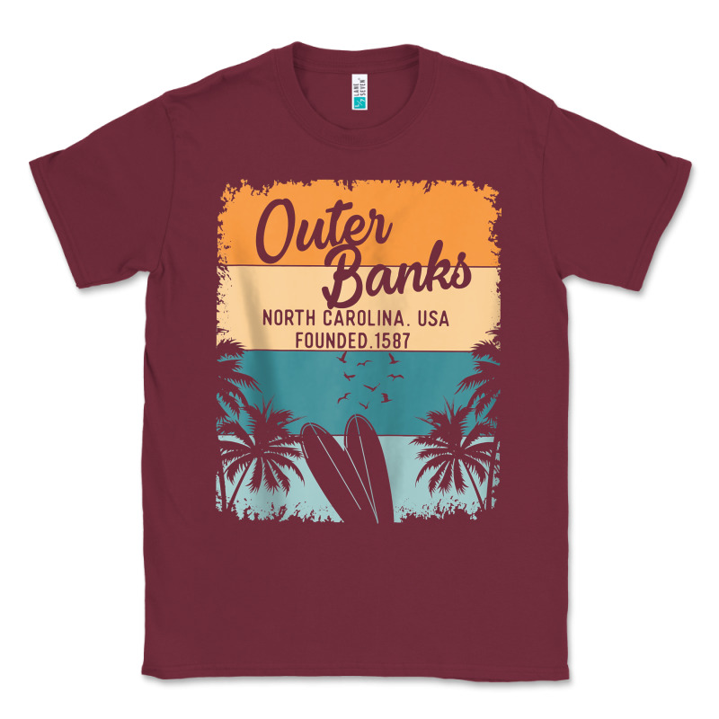 Outer Banks Shirts Men Women Kids Obx North Carolina Nc Gift Zip Hoodi Classic Tee by linhVisuals | Teevron