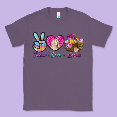 Peace Love Easter Classic Tee Designed By Bundleandbundleshop