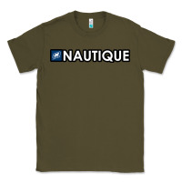 Army Green Nautique Boats Classic Tee - linhVisuals