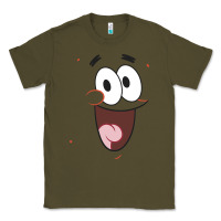 Army Green sponge.bob squa.re.pants patrick face portrait Classic Tee - linhVisuals