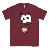 Burgundy sponge.bob squa.re.pants patrick face portrait Classic Tee - linhVisuals