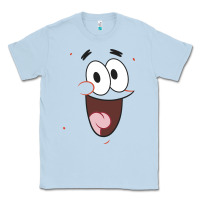 Dusty Blue sponge.bob squa.re.pants patrick face portrait Classic Tee - linhVisuals